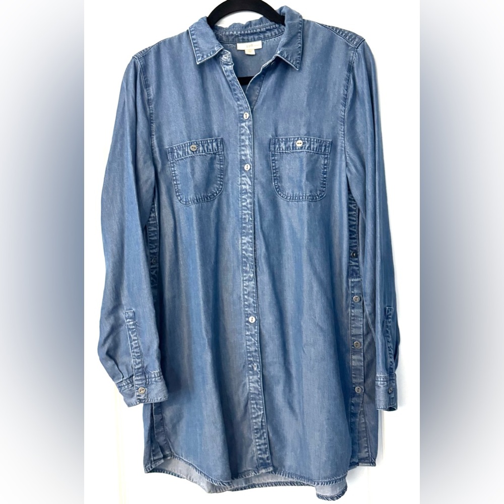 J. Jill Blue Denim Tunic Top - Picture 2 of 7